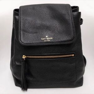 KATE SPADE Black Leather Chester Street Backpack